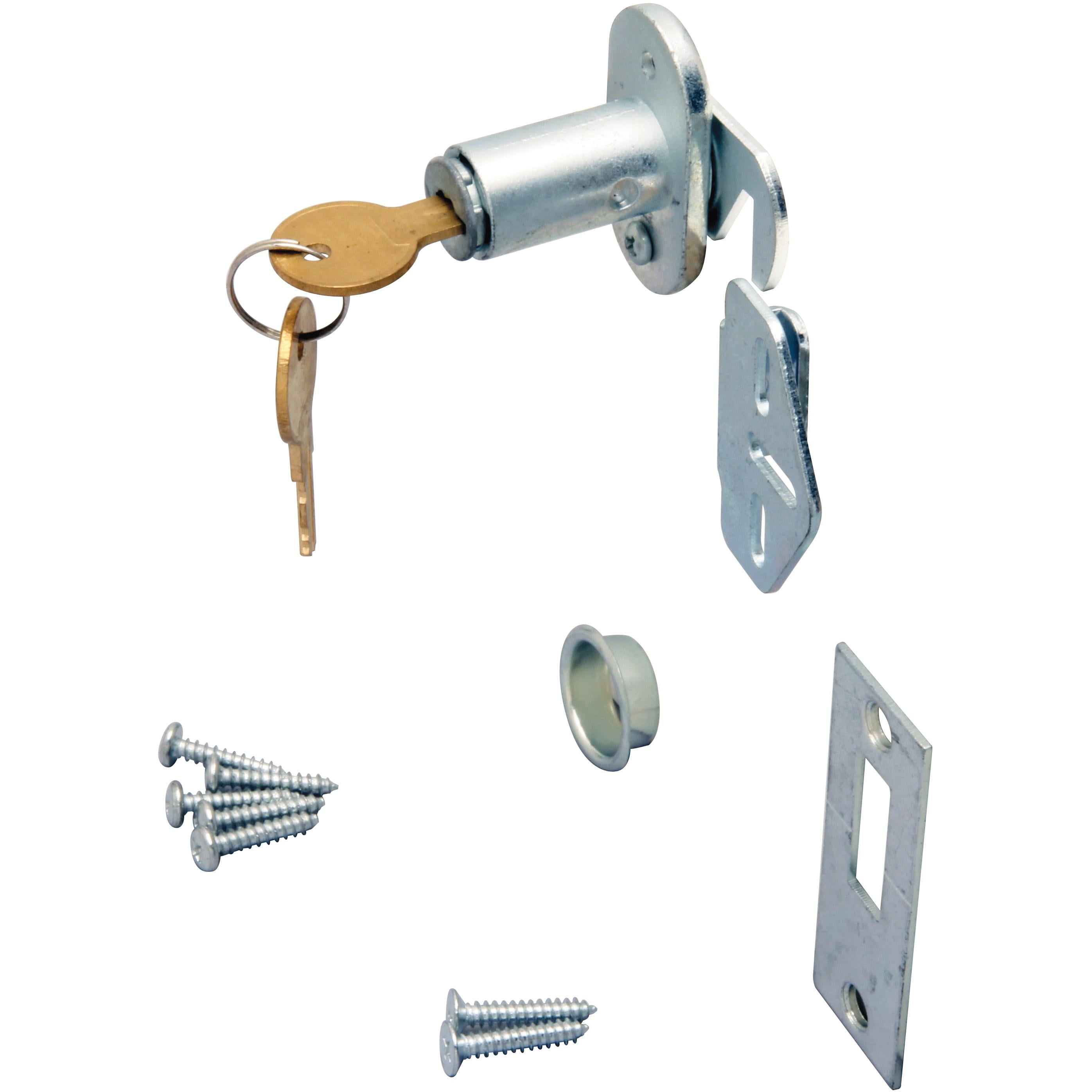 Knape & Vogt Pb1068-us3 KD Keyed Sliding Door Lock - Polished Brass