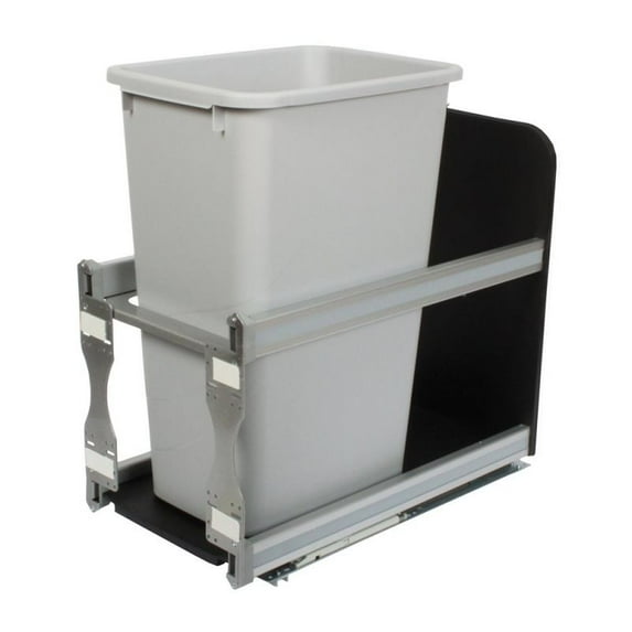 Knape & Vogt Cabinet Soft Close Pull Out Trash Can 23.25-in