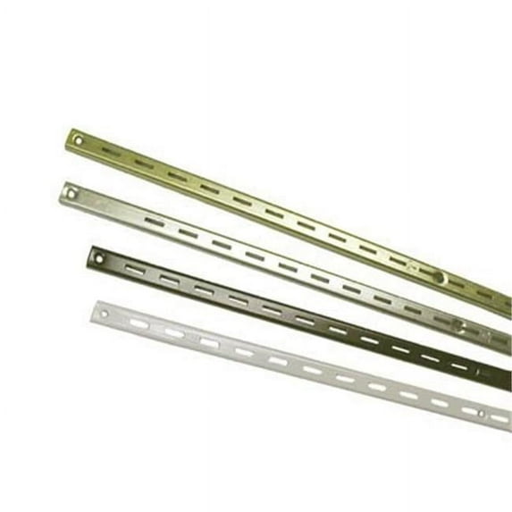 Knape & Vogt KV0080 BRS 24 24 in. Regular Duty Shelf Standard, Brass