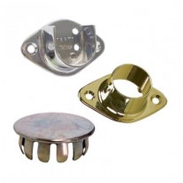 Knape & Vogt Closet Rod Open Round Flange/Support With Pins - 1-1/16" PS-213-C