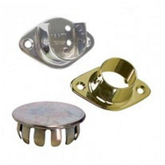 Knape & Vogt KV0734 CHR 1 - 0.063 x 96 in. Closed Flange for Rod, Chrome