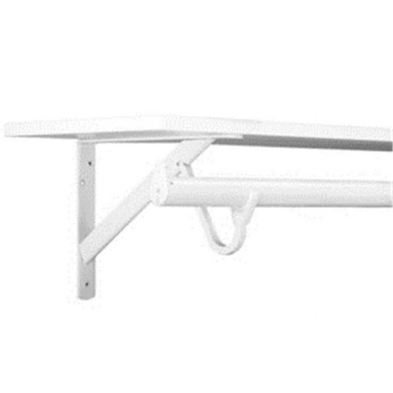 Knape & Vogt KV1198BP BRZ 12 Heavy Duty Fixed Rod & Shelf Bracket, Bronze