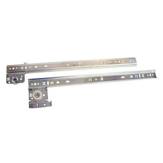 Knape & Vogt KV1300 P18 18 in. Ball Bearing 0.75 Extension Drawer Slides - 75 lbs, Zinc