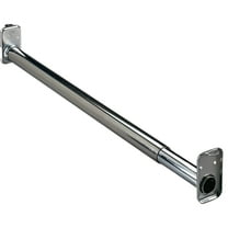 Knape & Vogt Adjustable Closet Rod 2ZC18 - Zinc Steel, Rod Mount - 18/30 In, Silver