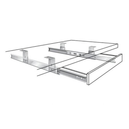 Knape & Vogt Kv8250 P16 16 In. Variable Height Pencil Drawer Slide - Anochrome