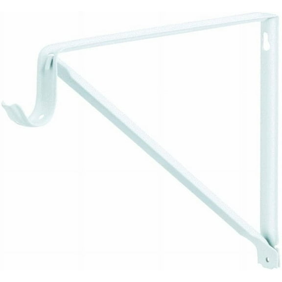 Knape & Vogt Shelf & Rod Bracket RP-0044-BWT - White Finish - 11" - 18"