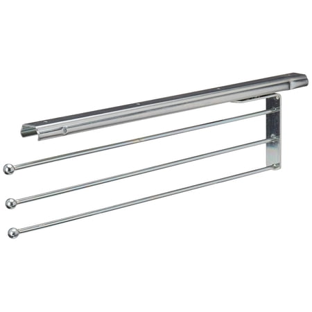 Knape & Vogt Heavy Duty Towel Bar P-793-R-ANO - Wall Mount, Chrome Finish, 3 Bars, Silver — Concealed-Screw Wall-Mount, Coordinated Bath Collection
