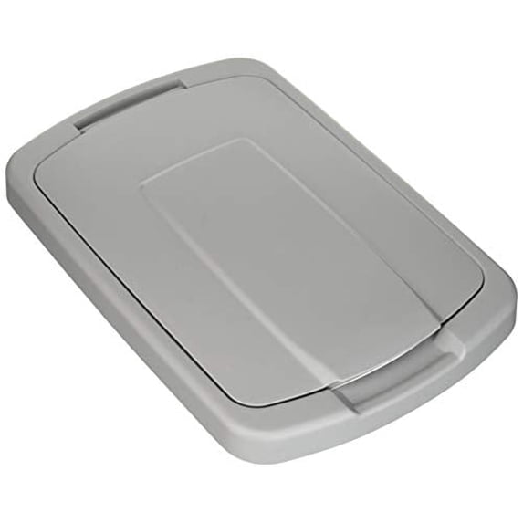 Knape & Vogt 35 Qt. Trash Can Lid Only Platinum QT35LB-PT
