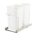 thumbnail image 1 of Knape & Vogt SBM12-2-27WH 27 Qt. in-Cabinet Bottom Mount Pull Out Trash Can, 18.75" by 11" by 22" - White, 1 of 1
