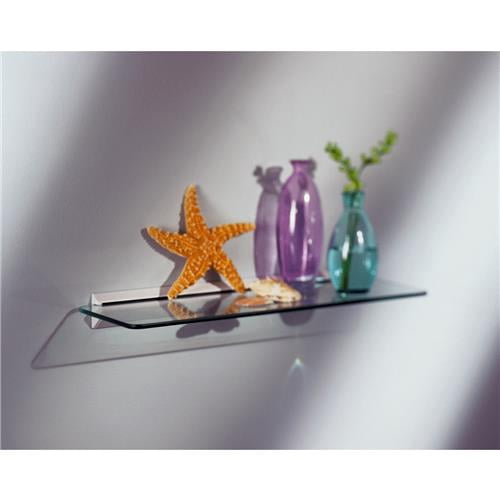 Ideal Standard IOM A9125AA 520mm Clear Glass Bathroom Shelf - Wall Mounted With Metal Holder