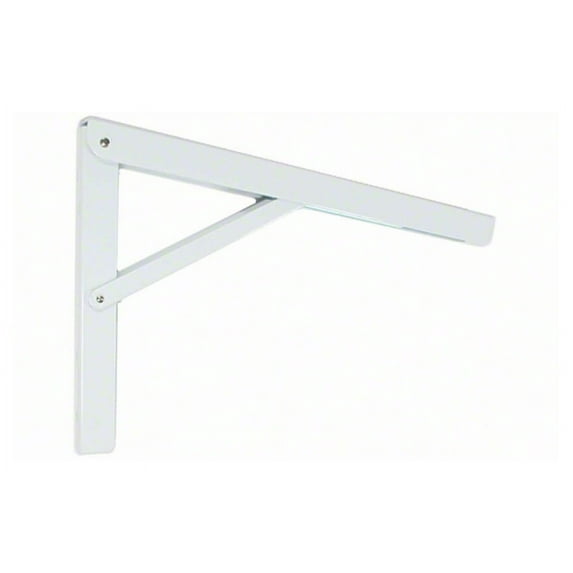 Knape & Vogt Steel White Folding L Shelf Bracket 16 in. L
