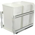 thumbnail image 1 of Knape & Vogt USC15-2-35WH 35 Qt. Cabinet Soft Close Pull Out Trash Can, 19.19 by 14.81 by 22.44-Inch, White, 1 of 1
