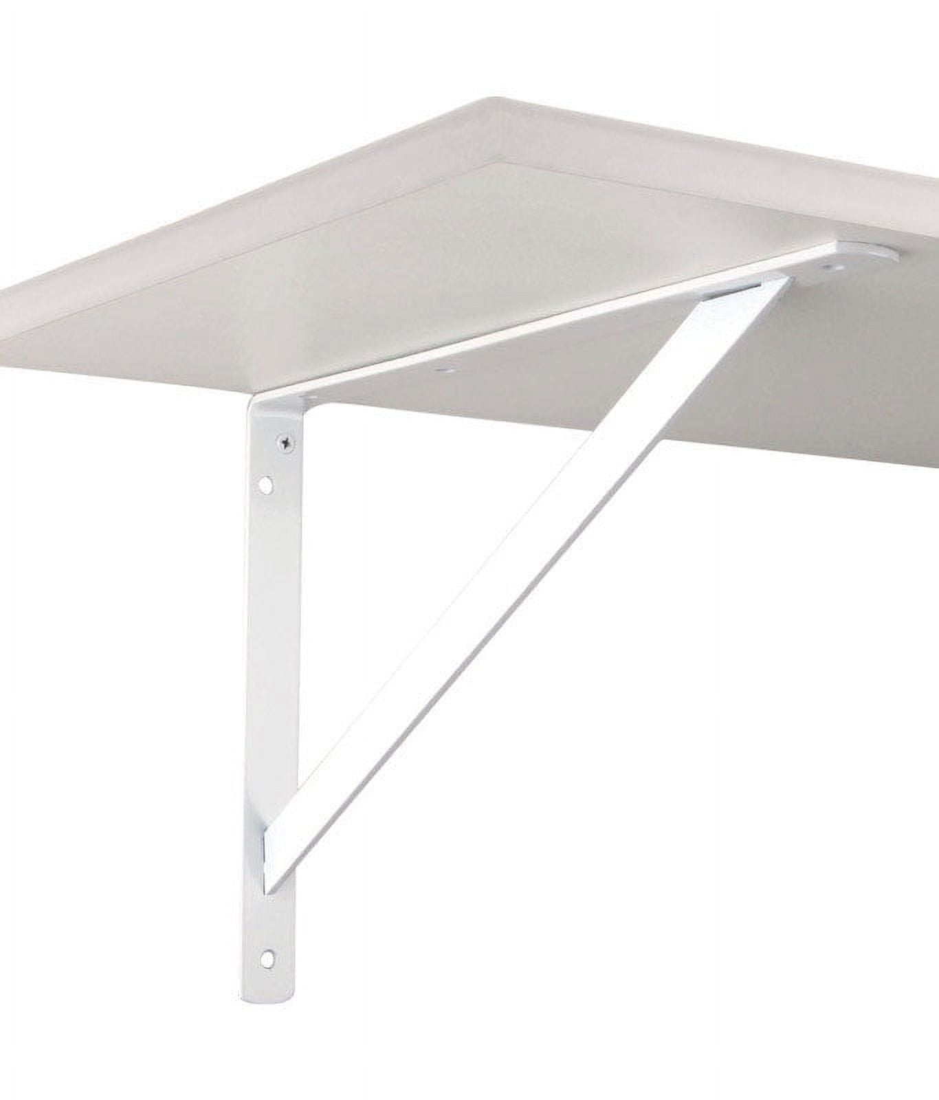 Max Bracket 20" White Heavy-Duty Steel Shelf Support