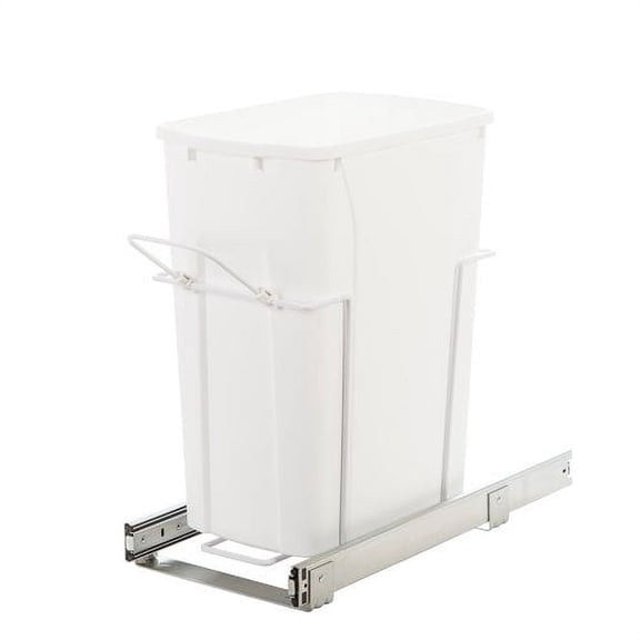 Knape and Vogt 35 qt In Cabinet Pull-Out Bottom Mount Trash Can