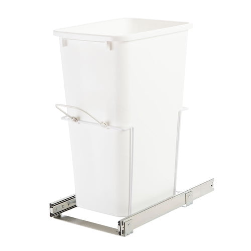 Knape and Vogt 50 qt In Cabinet Pull-Out Bottom Mount Trash Can ...