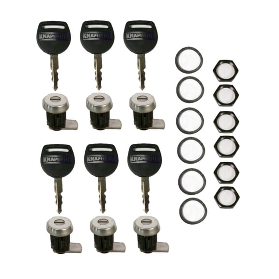 Knapheide 26101170, Set of (6) Replacement Lock & Key Kit for Slam Latches, Key Code 0009