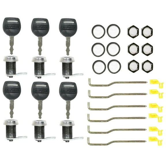Knapheide 26109793, Set of (6) Replacement Lock & Key Kit for Rotary Latches, Key Code 0001