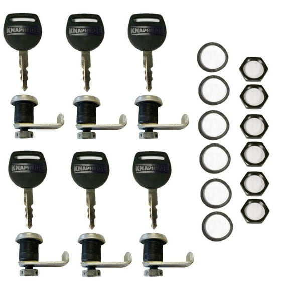 Knapheide 26109942, Set of (6) Replacement Lock & Key Kit for T-latches, Key Code 0005