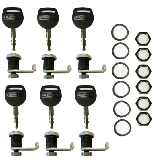 Knapheide 26109967, Set of (6) Replacement Lock & Key Kit for T-latches, Key Code 0007