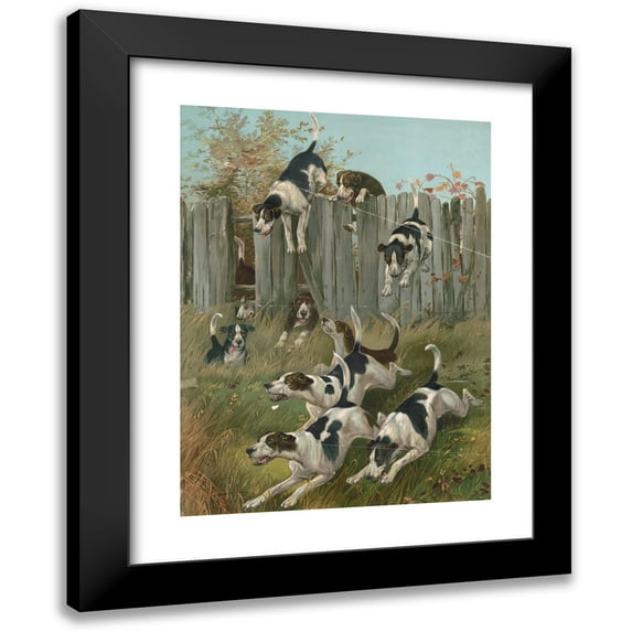 Knapp & Co. 11x14 Black Modern Framed Museum Art Print Titled - Here They Come (1893)