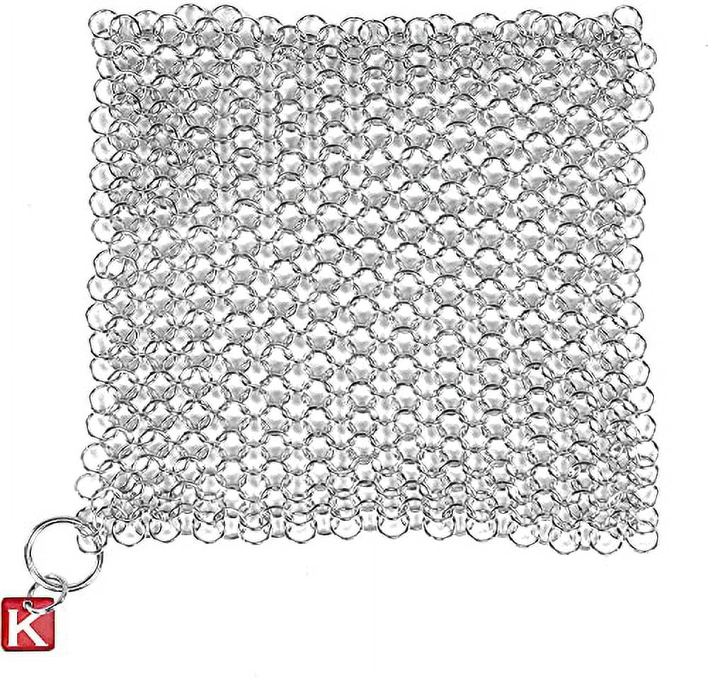 Knapp Made CM Scrubber 6"x6" Small Ring Chainmail Scrubber For Cast