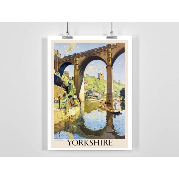 Knaresborough Yorkshire Travel Poster, Unframed Paper Poster 8x10in