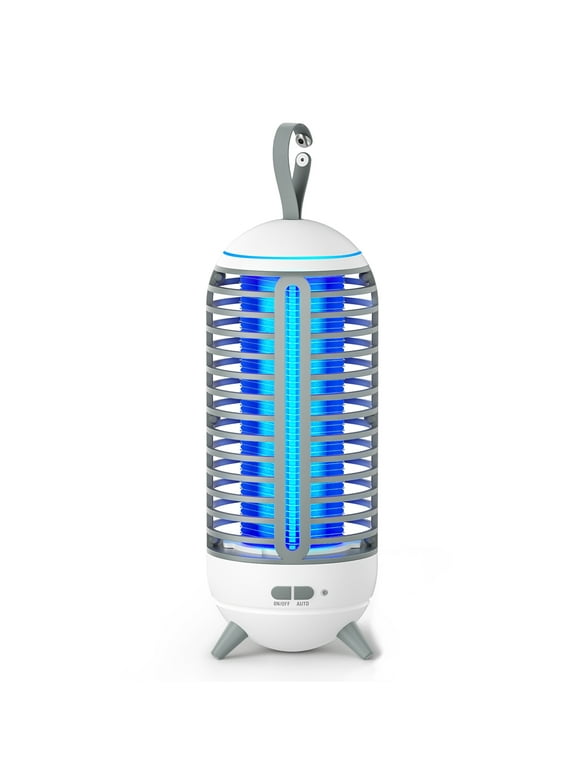 Knauue Bug Zapper &Cordless 2500mAh Fly Zapper Indoor&Outdoor Mosquito Zapper,Portable Bug Zapper,Fly Trap(White)