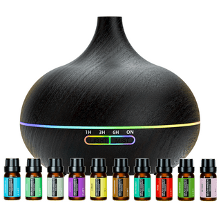 Folkulture Essential Oil Set for Diffuser, Set of 6 Organic Essential Oils  for Diffusers for Home, Aromatherapy Diffuser Oil Scents for Valentine