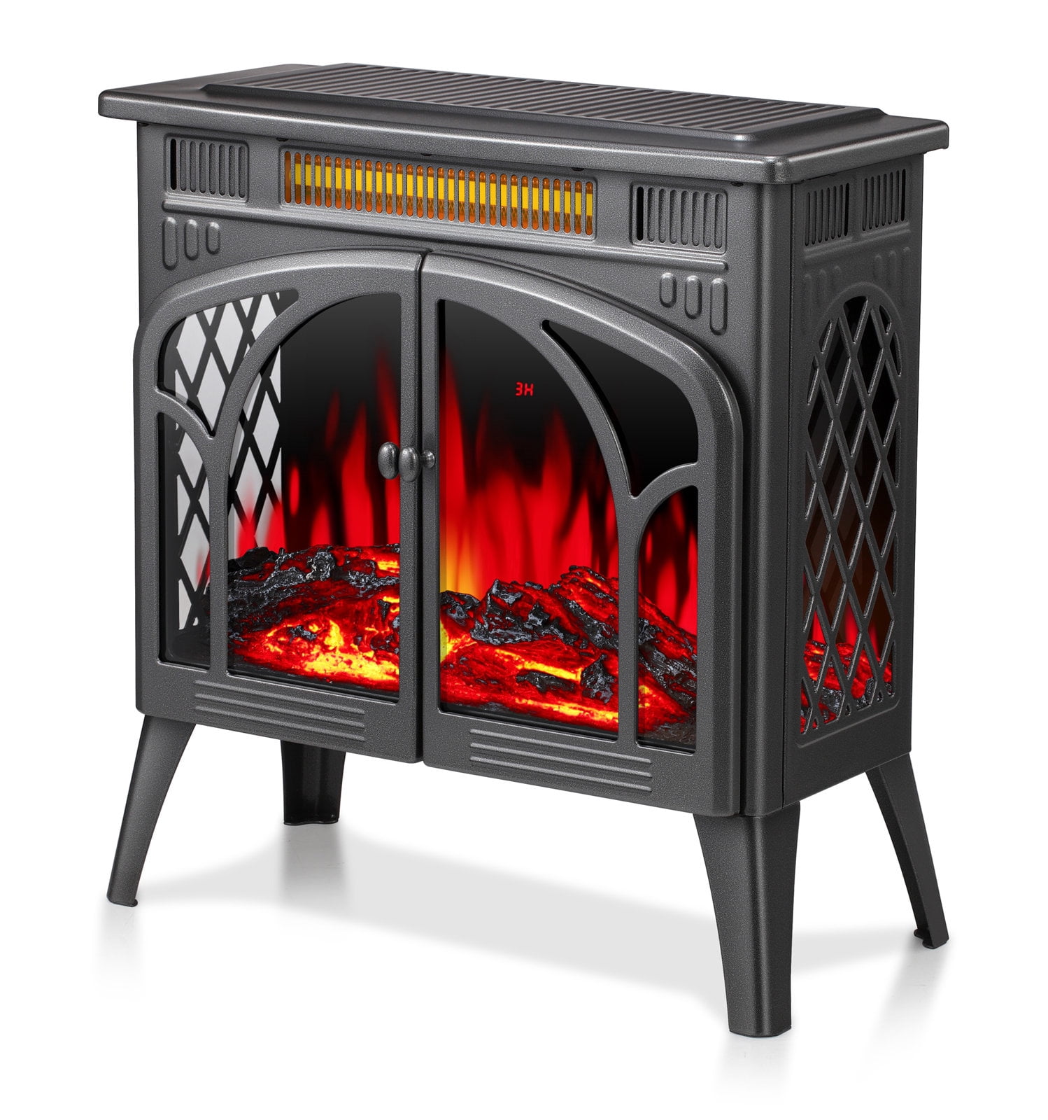 Kndko 24'' Green Electric Fireplace 1500w Freestanding Portable Indoor Electric  Stove Heater w/ 3D Flame Effect - Walmart.com