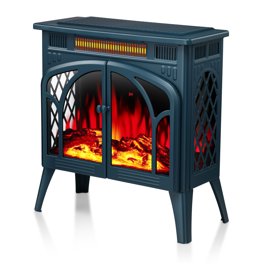 Mainstays 1500w 2-Setting 3D Electric Stove Heater with Life-like Flame,  Black - Walmart.com