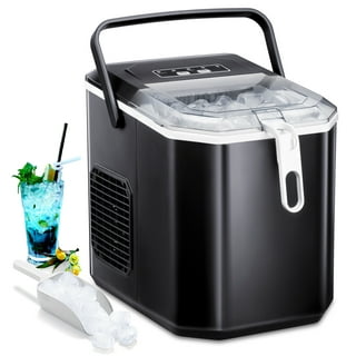 KISSAIR Ice Makers Countertop, Ice Machine with Handle, 26Lbs in 24Hrs ...