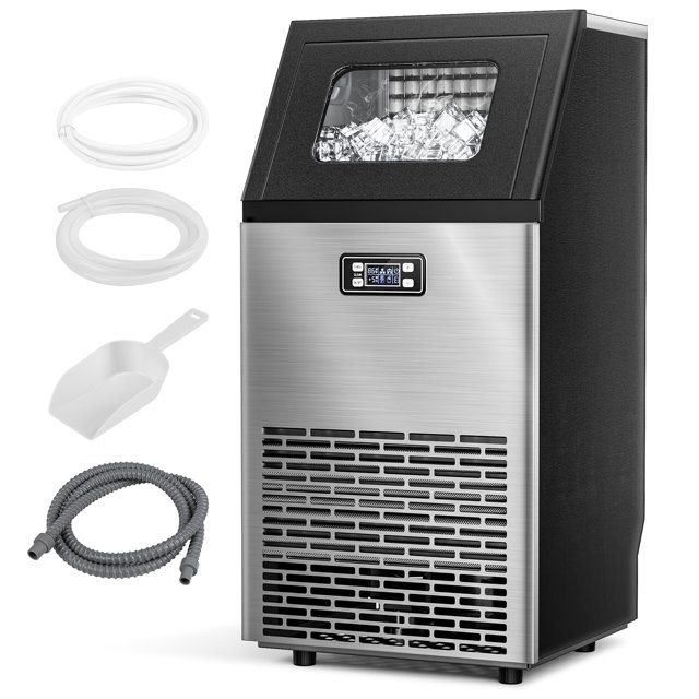 Kndko Commercial Ice Maker 100lbs/24h,Auto Water Inlet System,45Cubes