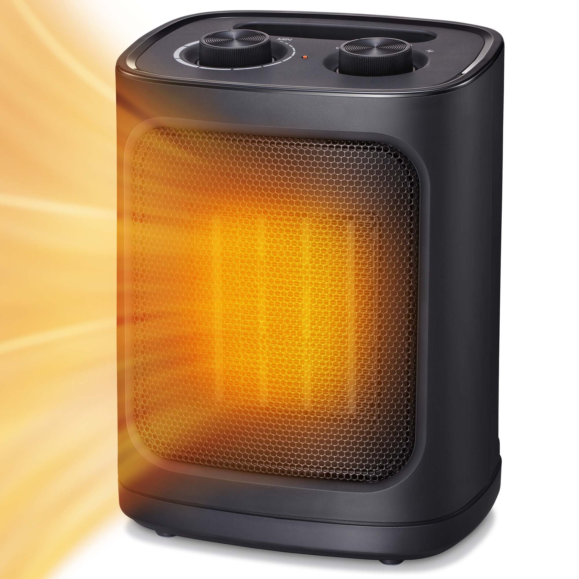 Small Space Heater With Thermostat Kndko Electric Ceramic Small Space Heater, 950W & 1500W Portable Heater