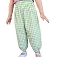 thumbnail image 1 of Kndvns Toddler Baby Girl Boy Classic Pants Plaid Elastic Jogger Gingham Long Pants Summer Fall Harem Pants Daily Green 6-12 Months, 1 of 4