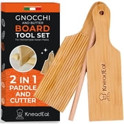 KneadEat Gnocchi Board Set - Authentic Bamboo Wooden Italian Pasta Maker Tools - Butter Maker - Pasta Shaper Tools - Garganelli, Cavarola, Cavatelli, Tortellini.