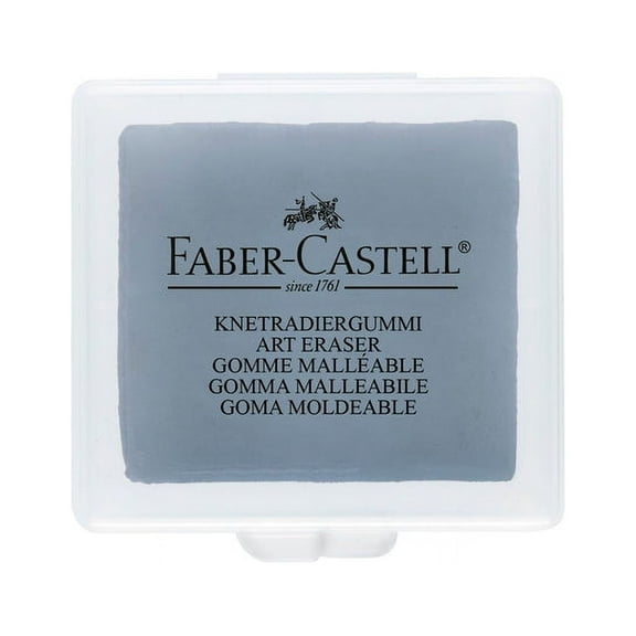 Faber-Castell Erasers - Drawing Art kneaded Erasers, Large size Grey - 4 Pack