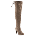 thumbnail image 1 of Knee-1 Women's Chunky Heel Over the Knee Casual Dress Fashion Boots Shoes ( Taupe, 8.5), 1 of 5
