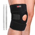 thumbnail image 1 of Knee Adjustable Sports Leg Support Brace Wrap Protector Pads Sleeve Cap Patella Guard 2 Springs, 1 of 5