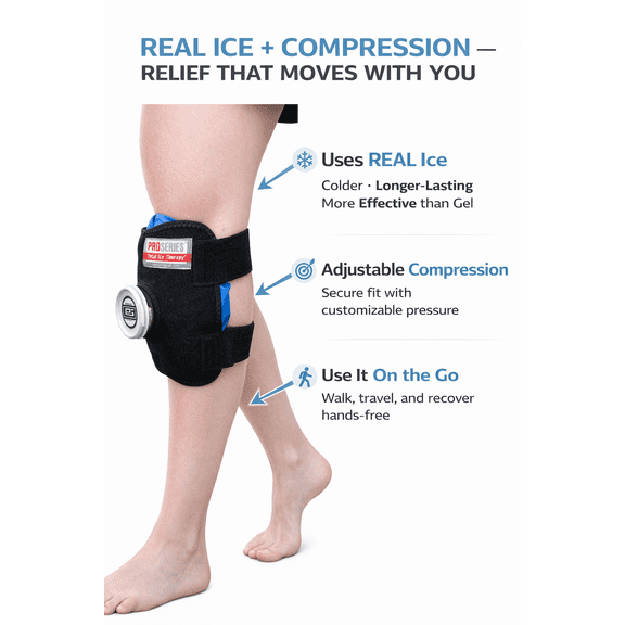 ProSeries Knee/ Ankle / Shin Ice Pack and Wrap (Universal Medium)