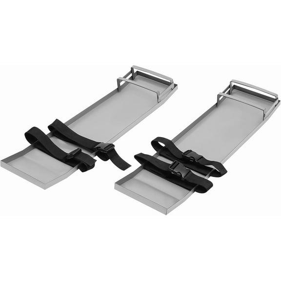 Knee Boards 30"x8" Kneeler Board Knee Panel Knee Pad Stainless Steel Kneedboards Concrete Sliders Pair Moving Sliders w/Board Straps for Concrete Finishing