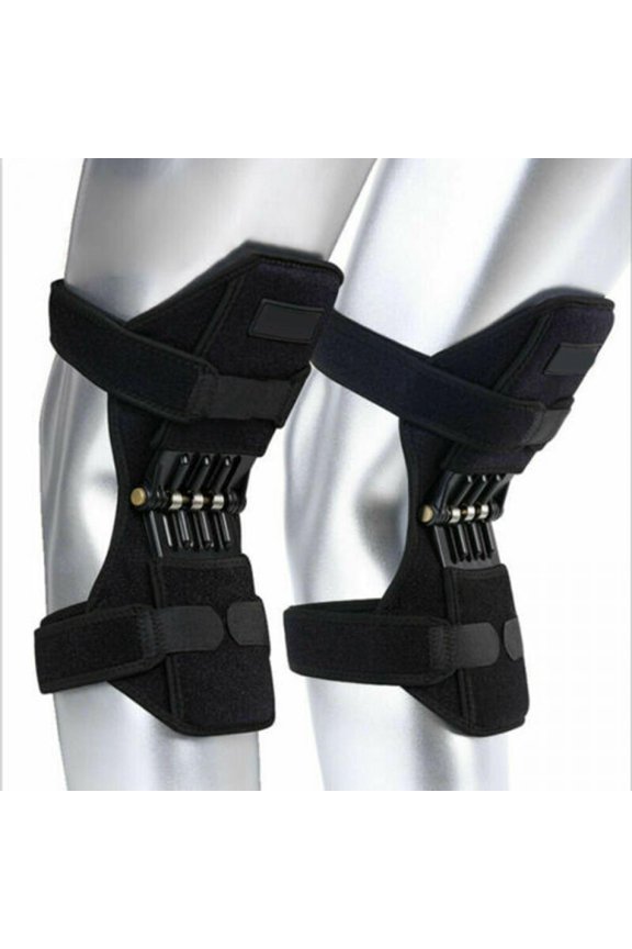 Knee Booster Brace, Rebound Spring Joint Support, Adjustable Open Dual Strap Patella Support for Knee Osteoarthritis, Squat, Mountaineering, Exercising