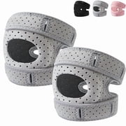 Knee Brace,2PCS Knee Brace for Women Men Adjustable Knees Support, Pain Relief Adjustable Knee Joint Strap for,Hiking,Tennis, Football,Injury Recover Grey