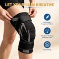 thumbnail image 1 of Knee Brace Adjustable Knee Sleeve Gel Pad Shock Absorption Joint Support Breathable Compression for Men Women Running Gym Hiking Training Recovery, 1 of 5