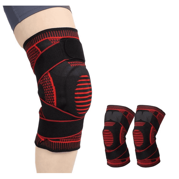 Knee Brace Bone on Bone Support,One Pair with Adjustable Non-Slip Straps (Red,Extra Extra Extra Large)
