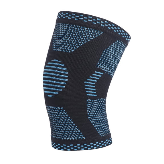Knee Brace Compression Sleeve with Silicone Gel Pad, for Meniscus Tear Running Joint Pain Support, Breathable Neoprene for Athletic Sports Workout Recovery, Blue