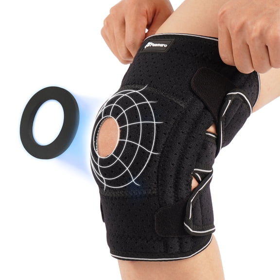 Feamero Knee Brace for Knee Pain, Innovative Cross-Pressure Adjustable Knee Support with Side Stabilizers for Meniscus Tears, Arthritis and Joint Pain Relief - XLarge