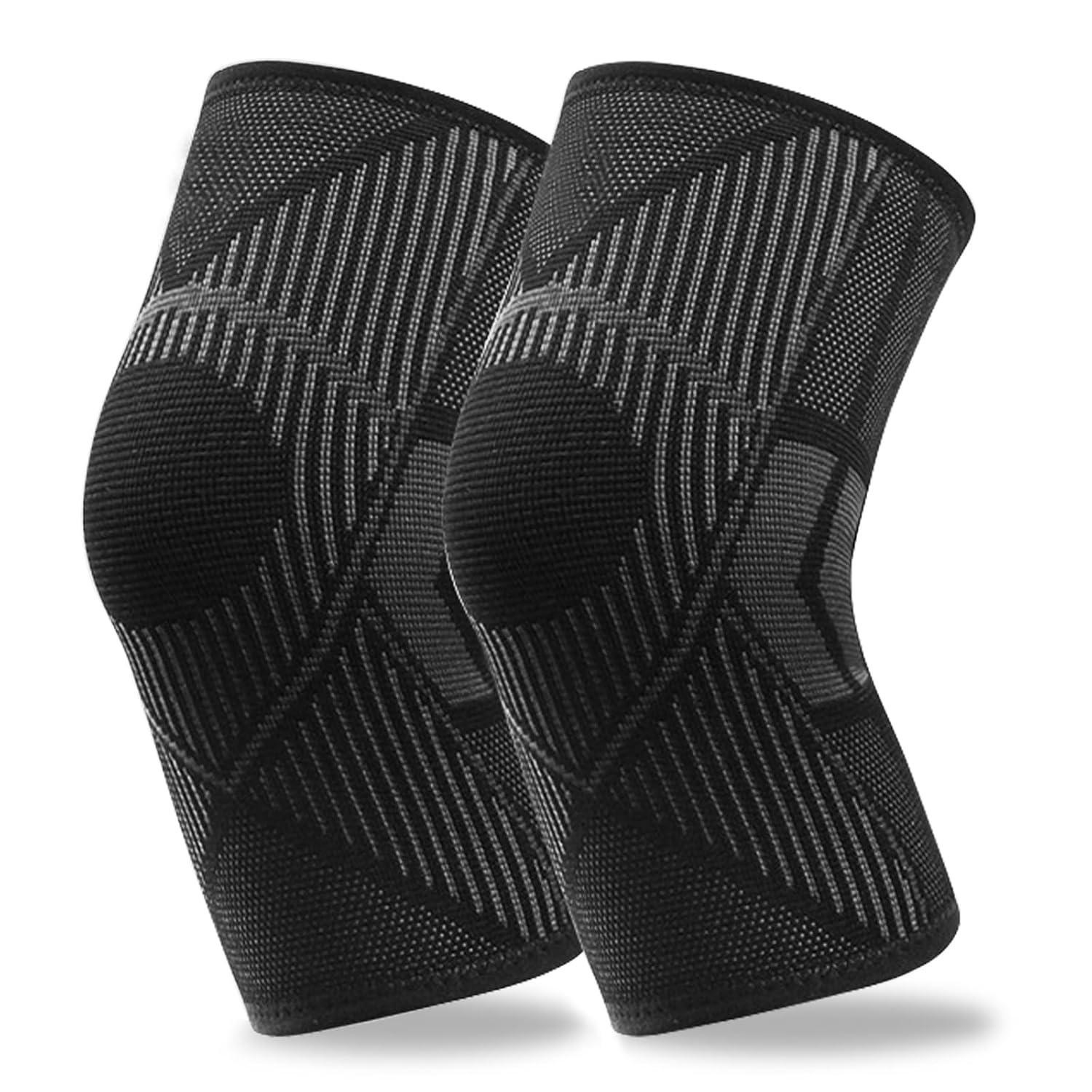 Knee Brace for Men & Women, 2 Pack Knee Compression Sleeves for Knee ...