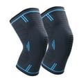 thumbnail image 1 of Knee Brace, Nylon Knitted Knee Guard Support, Protector Kneepad for Running & Basketball - Blue, Large, 1 of 8
