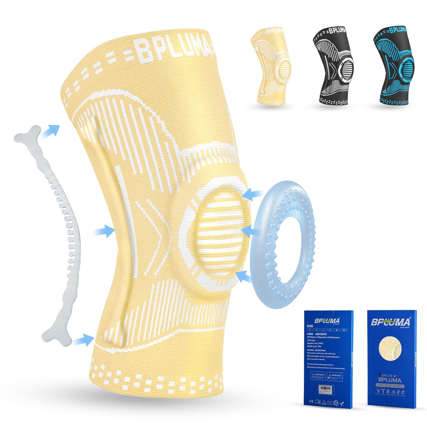 Knee Brace for Knee Pain Men and Women, Knee Compression Sleeve for