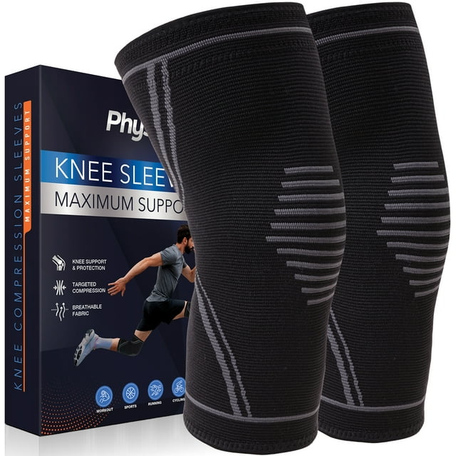 Knee Brace for Pain Relief 2 Pack Knee Compression Sleeves for Men